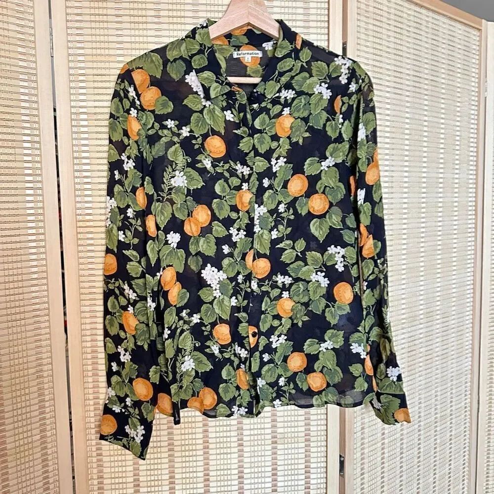 Reformation button down shirt